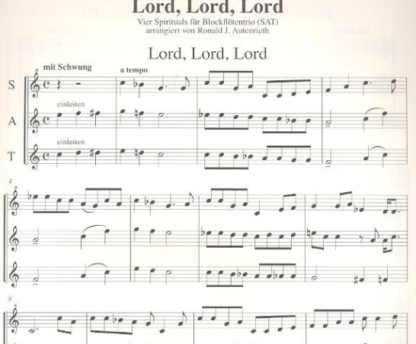 Lord, Lord, Lord für Blockflöte – Bild 2