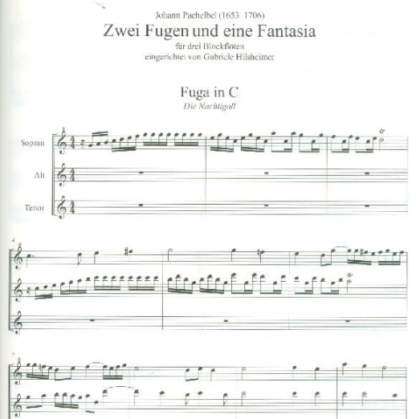 Zwei Fugen und eine Fantasia für Blockflöte – Bild 2
