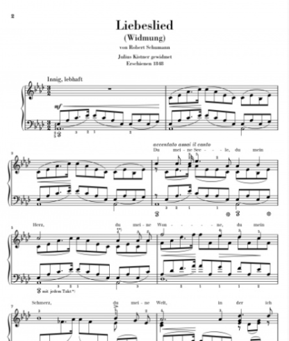 Liebeslied (Widmung) aus Myrthen op. 25 – Bild 2