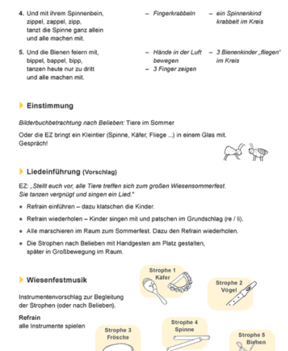 Sommer-Musik im Kindergarten - Liederbuch mit CD – Bild 3