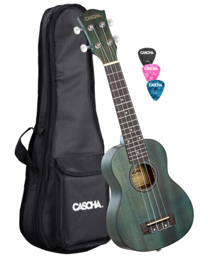 Sopran Ukulele Mahagoni Aquamarin