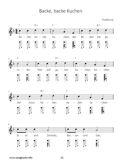 Ocarina 12/10 Songbook – 46 Kinderlieder / Childrens Songs – eBook – Bild 3