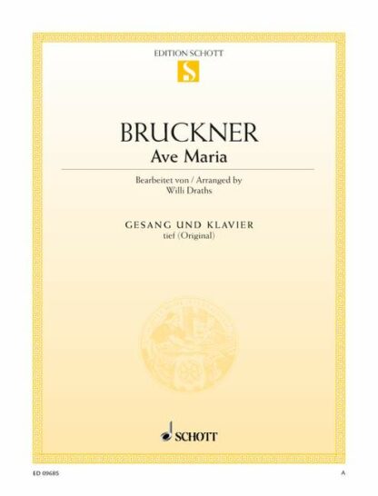 Anton Bruckner Ave Maria für Gesang und Klavier - tief