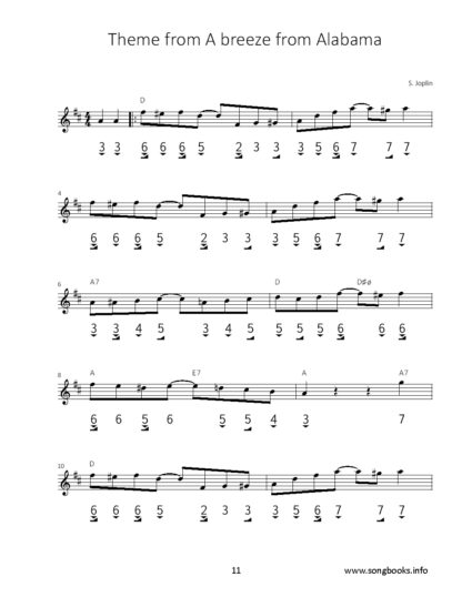 12 Songs von Scott Joplin für chrom. Mundharmonika – Bild 4