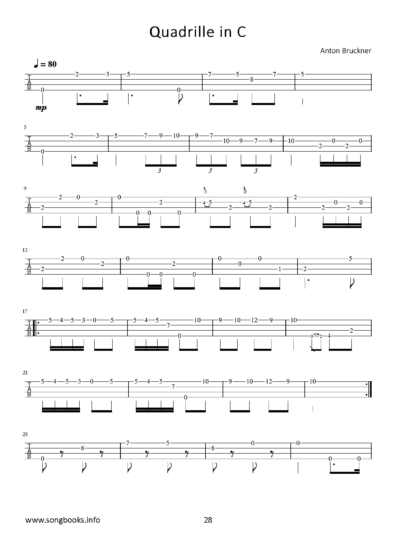 Anton Bruckner – 5 weltliche Werke – Duette für Gitarre & Ukulele (mit Online Sounds) – Bild 2