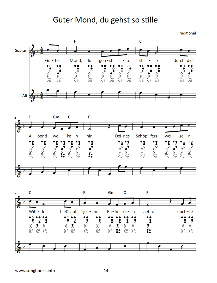 12 deutschsprachige Volkslieder 2 - Duette für Sopran & Alt Blockflöte – Bild 3